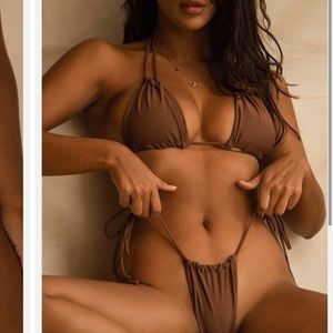 New Aurelia Oasis Brown Lagoon Bikini Two Piece Size Small